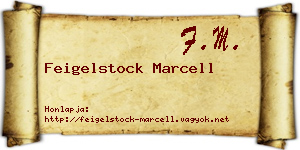 Feigelstock Marcell névjegykártya